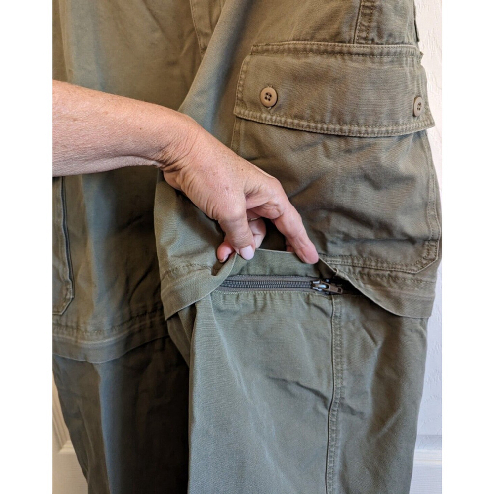 Cabelas Pants Mens 40 Outdoor Convertible Pants to Shorts Brown Hiking Cargo - Picture 5 of 11